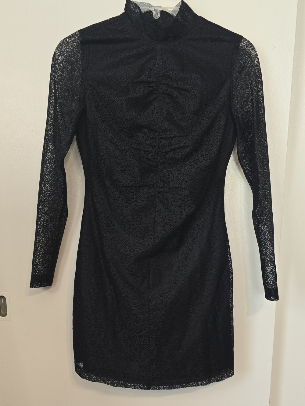 Walter Baker Black Lace Long-Sleeve Sophie Dress